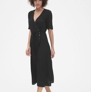 Gap Side-Button Midi Wrap Dress